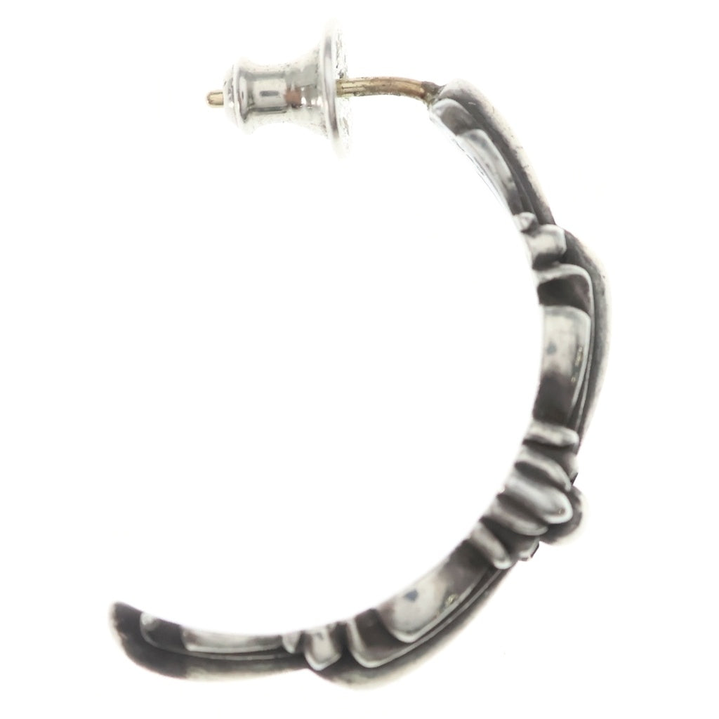 CHROME HEARTS(クロムハーツ) ダブルフローラルクロスフープピアス シルバー