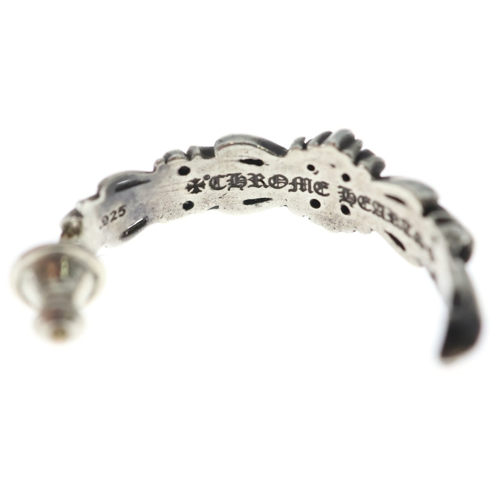 CHROME HEARTS(クロムハーツ) ダブルフローラルクロスフープピアス シルバー