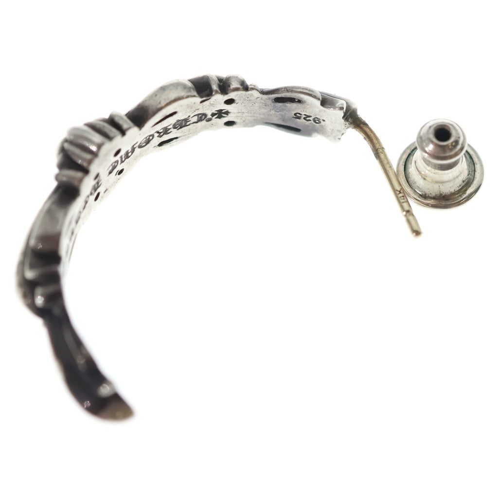 CHROME HEARTS(クロムハーツ) ダブルフローラルクロスフープピアス シルバー