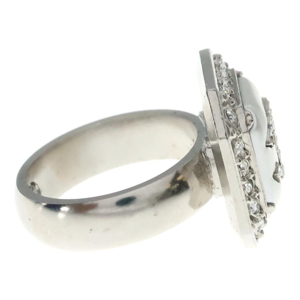 CHANEL(シャネル) Ring ココマーク ラインストーン装飾 リング シルバー