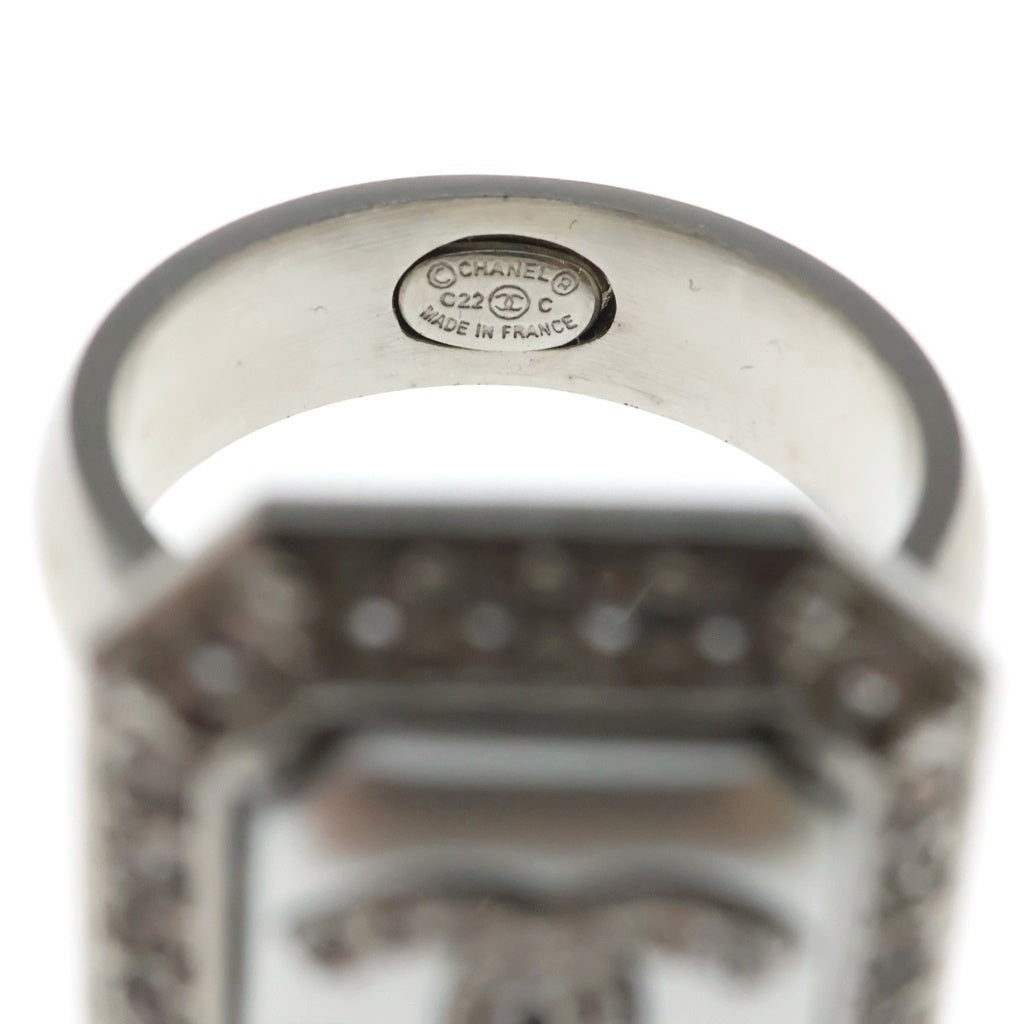 CHANEL(シャネル) Ring ココマーク ラインストーン装飾 リング シルバー