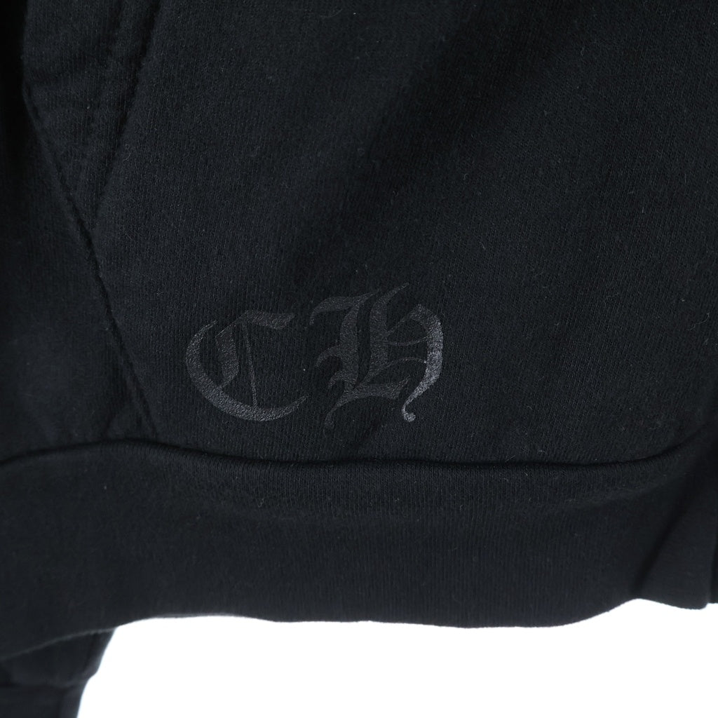 CHROME HEARTS(クロムハーツ) SWTSHRT HD ZIP 東京限定バックホースシュープリントダガージップパーカー フーディ ブラック