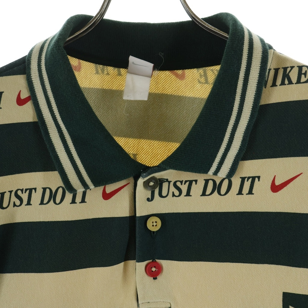 NIKE(ナイキ) 21SS xCPFM Longsleeve Polo DA2592-397 xカクタスプラントフリーマーケット 襟付き ポロ ロングスリーブカットソー グリーン/ベージュ
