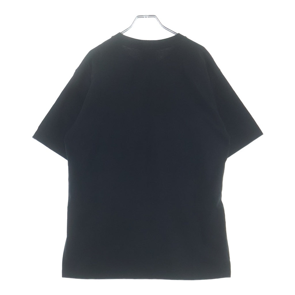 A BATHING APE(アベイシングエイプ) ABC CAMO カモ柄 フロントプリント クルーネック コットン半袖Tシャツ カットソー ブラック 001TEL801010M