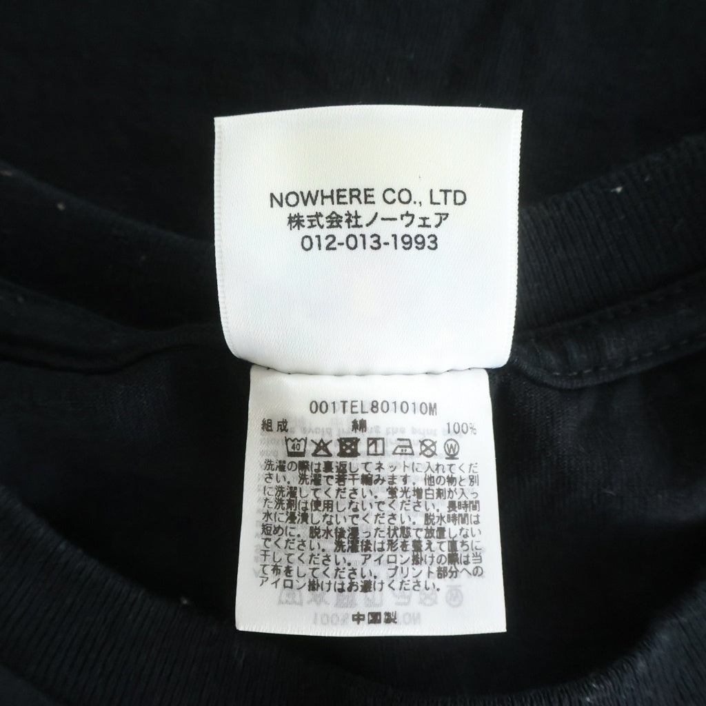 A BATHING APE(アベイシングエイプ) ABC CAMO カモ柄 フロントプリント クルーネック コットン半袖Tシャツ カットソー ブラック 001TEL801010M
