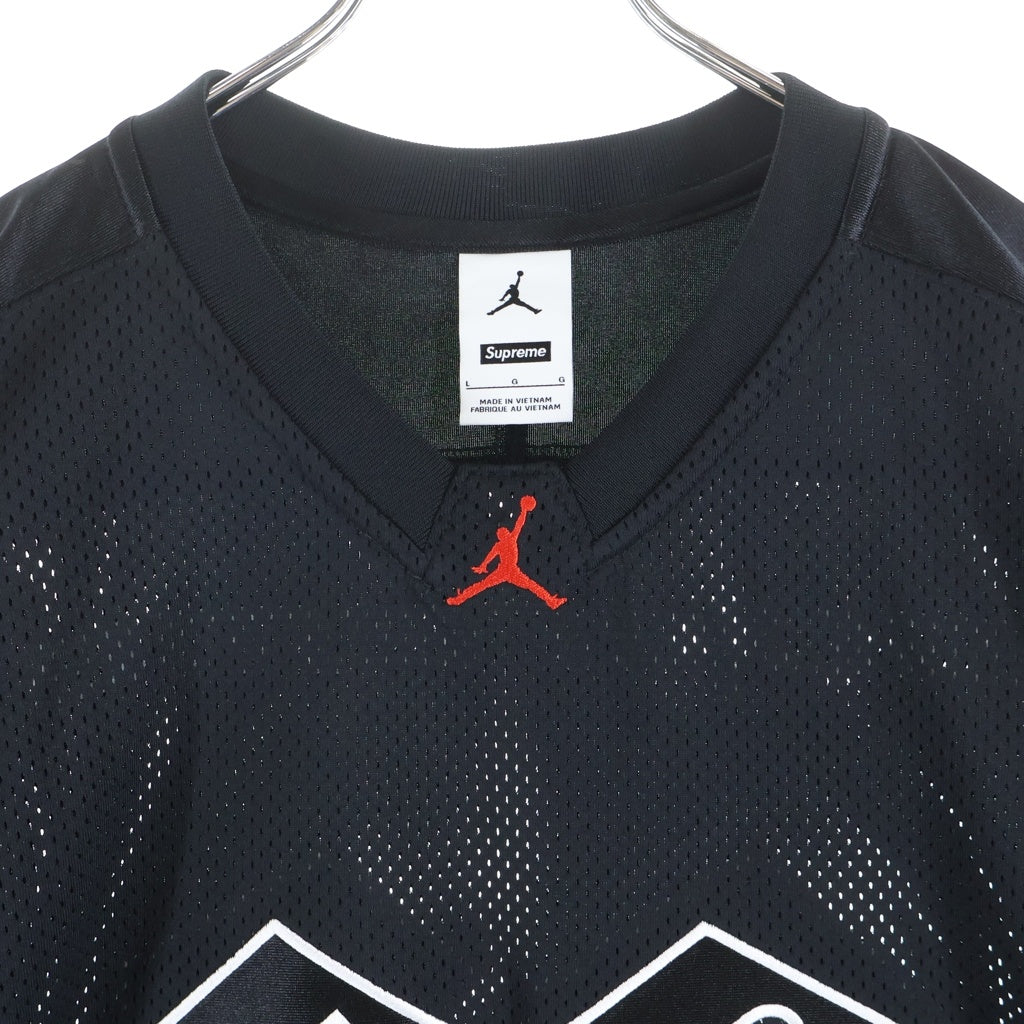 SUPREME(シュプリーム) 26SS ×Jordan Warm Up Jersey ×ジョーダン ウォームアップジャージ メッシュ 半袖カットソー Tシャツ ブラック -