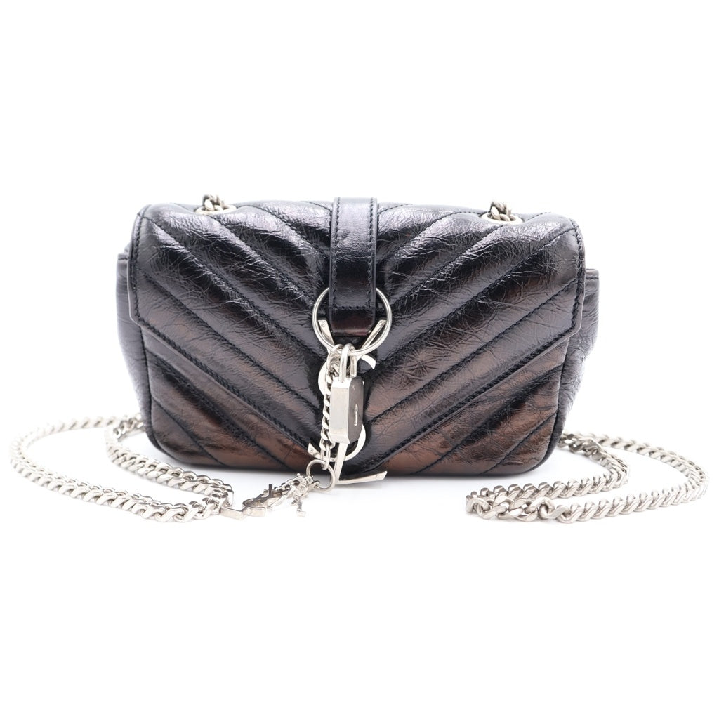 SAINT LAURENT PARIS(サンローランパリ) Quilting Chain Shoulder Bag チャーム付き キルティングチェーンショルダーバッグ ブラック 405671 405671 レディース
