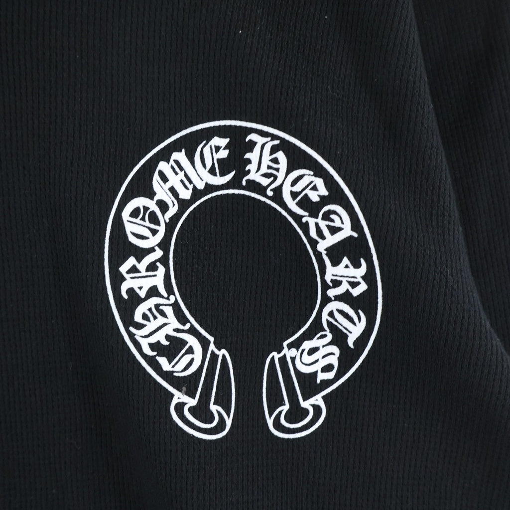 CHROME HEARTS(クロムハーツ) Horseshoe Thermal L/S Tee ホースシュー サーマル長袖Tシャツ ブラック