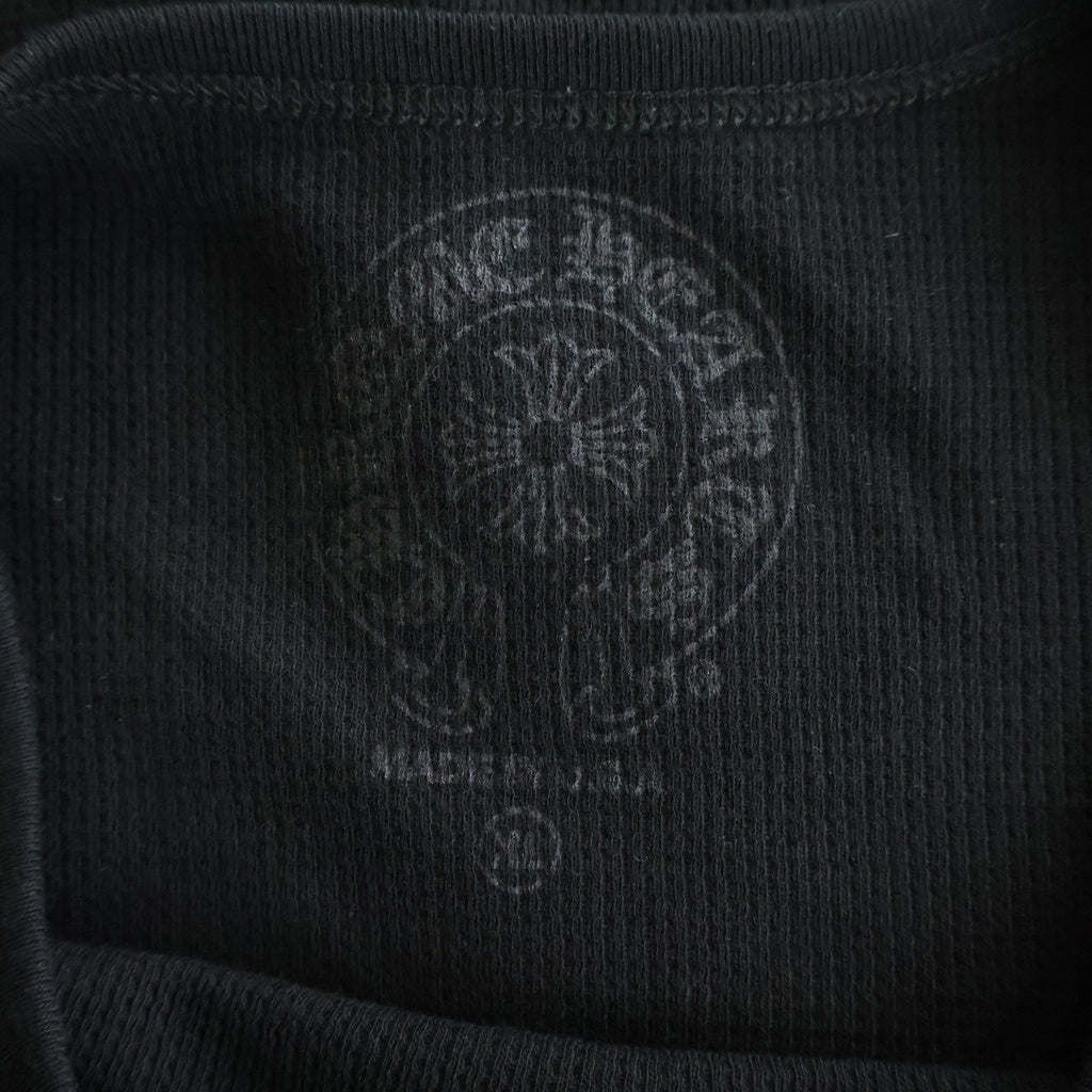 CHROME HEARTS(クロムハーツ) Horseshoe Thermal L/S Tee ホースシュー サーマル長袖Tシャツ ブラック