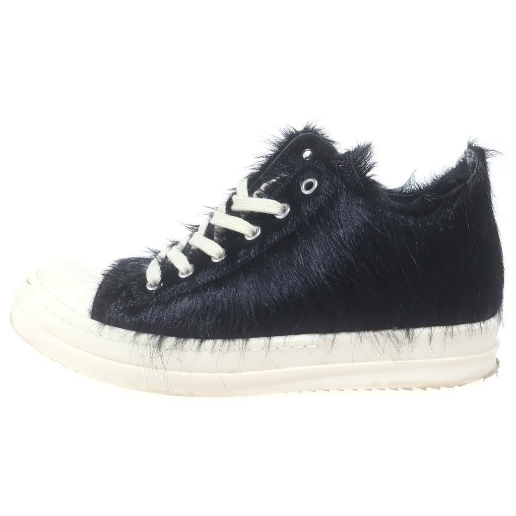 Rick Owens(リックオウエンス) CALF HAIR LOW RAMONES カーフヘア ラモーンズ ローカットスニーカー ブラック -