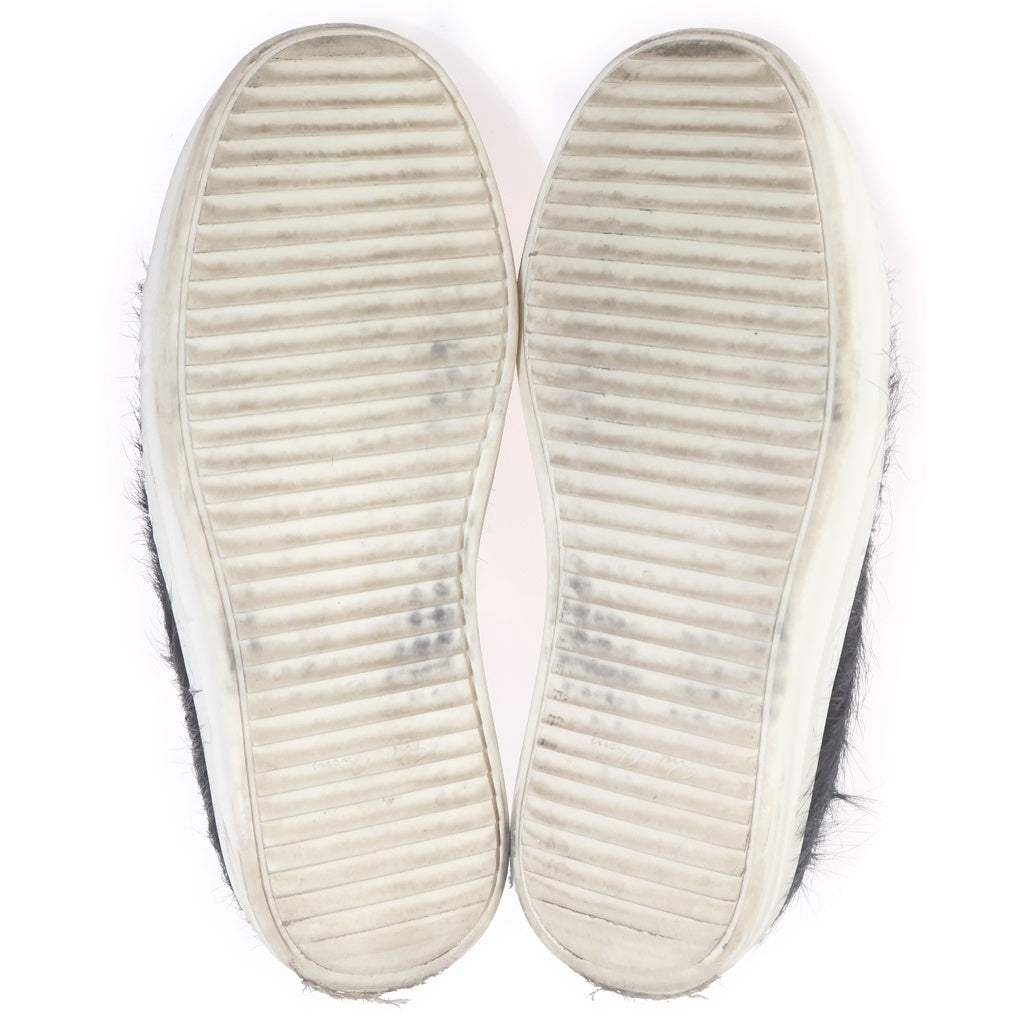 Rick Owens(リックオウエンス) CALF HAIR LOW RAMONES カーフヘア ラモーンズ ローカットスニーカー ブラック -