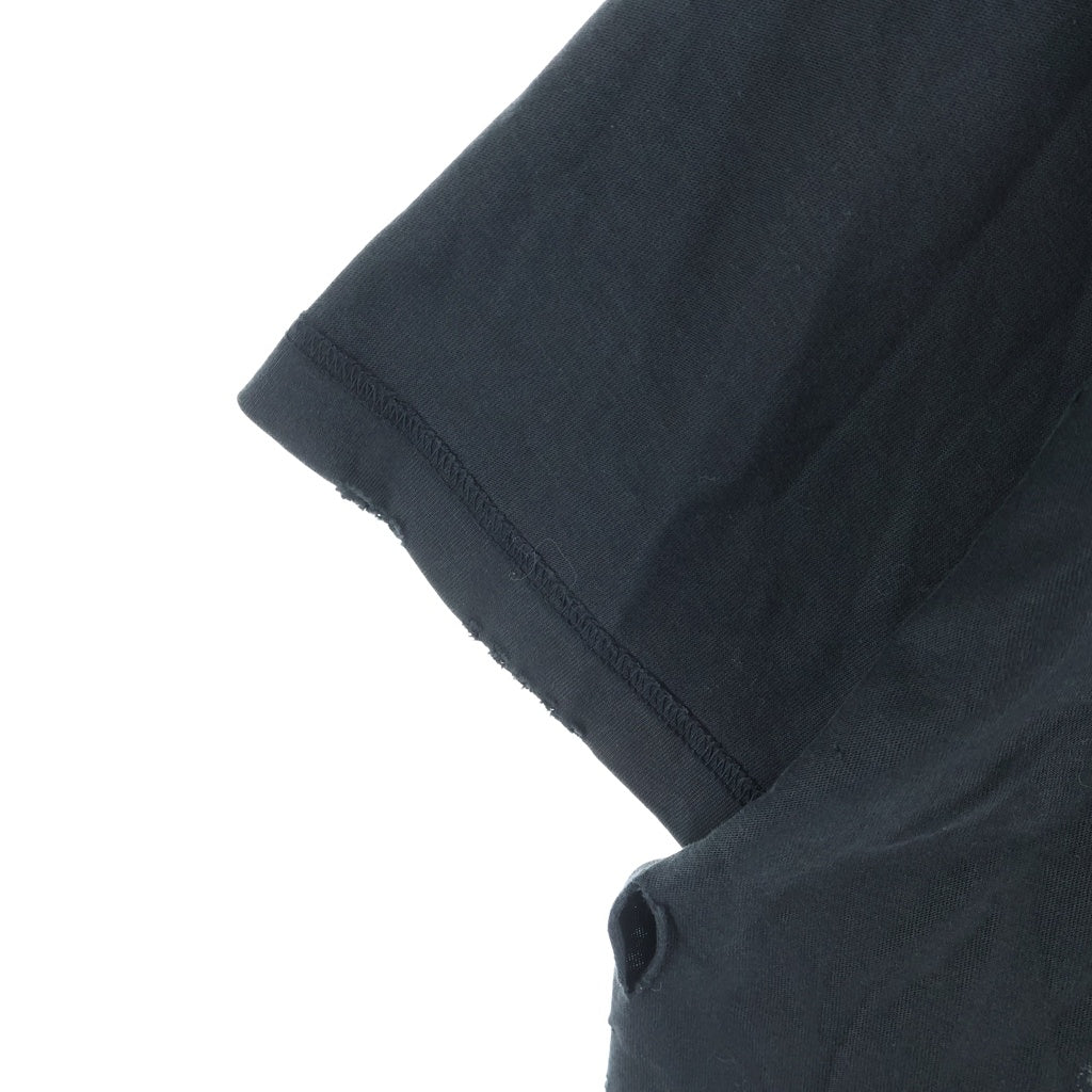 BALENCIAGA(バレンシアガ) 24SS Antwerpen Inside Out ダメージ加工 半袖Tシャツ ブラック787358 TQVP7 787358 TQVP7