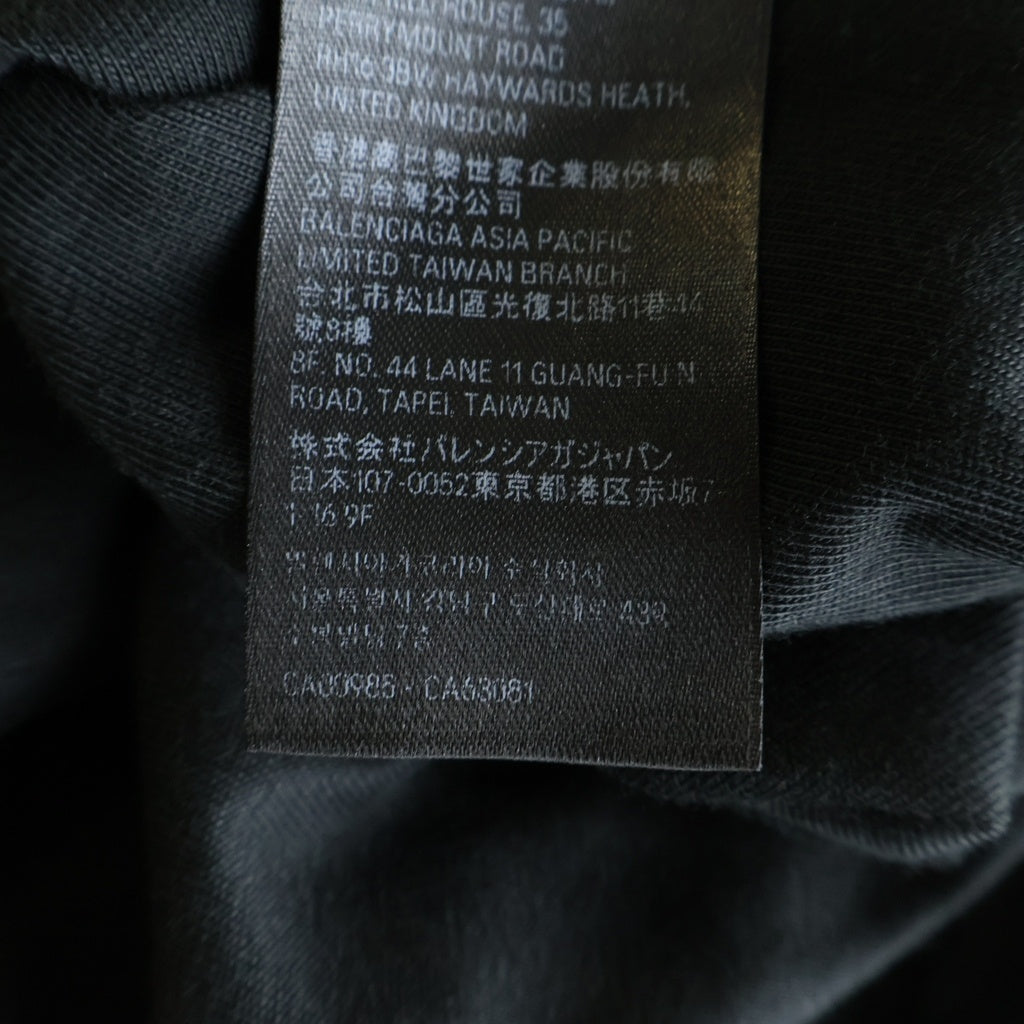 BALENCIAGA(バレンシアガ) 24SS Antwerpen Inside Out ダメージ加工 半袖Tシャツ ブラック787358 TQVP7 787358 TQVP7