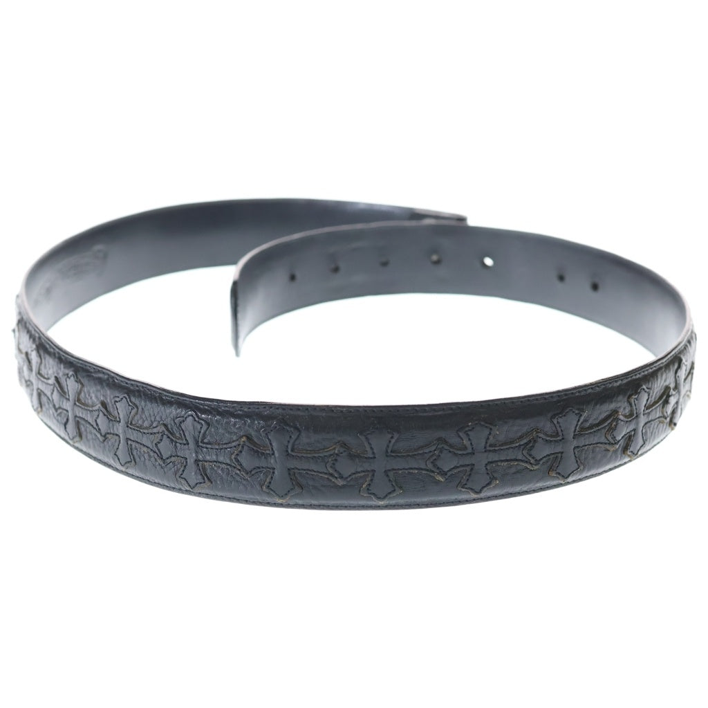 CHROME HEARTS(クロムハーツ) 1.5 STRAP CEMETERY 1.5inchセメタリークロスパッチ セメタリークロスパッチレザーベルト ブラック