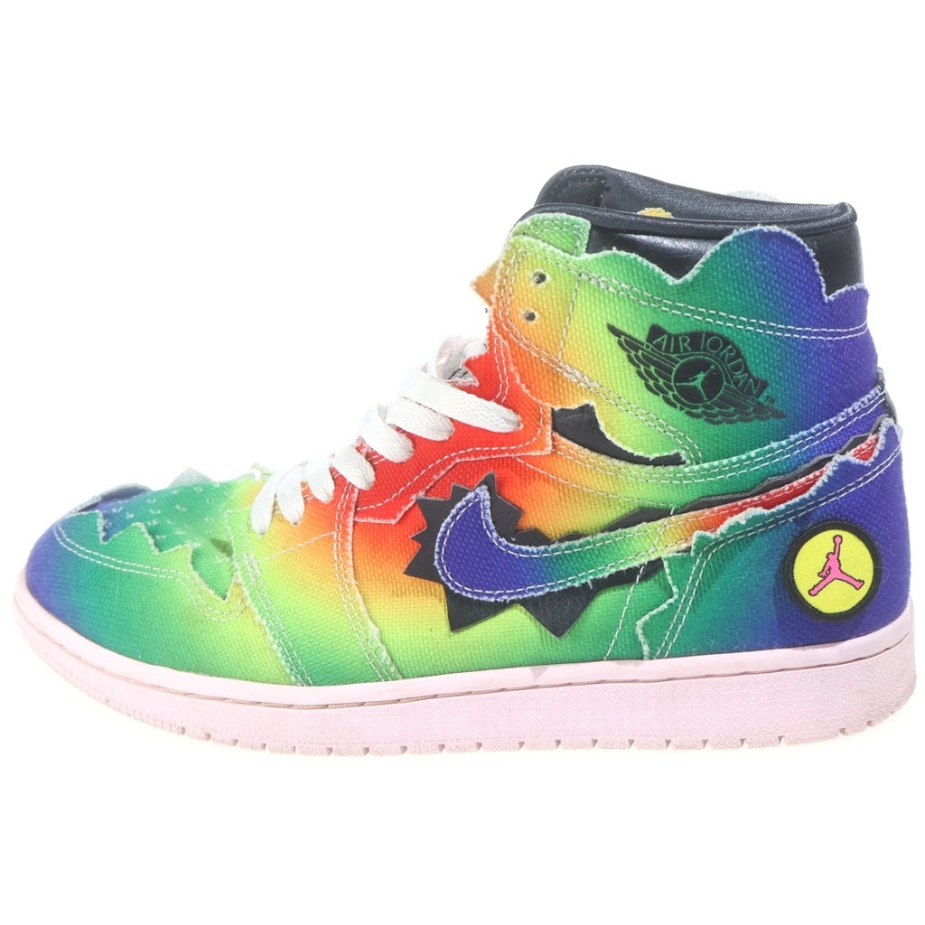 NIKE(ナイキ) ×J Balvin AIR JORDAN1 HIGH OG J バルヴィン レインボー エアジョーダン1 ハイカットスニーカー マルチ US9/27cm DC3481-900