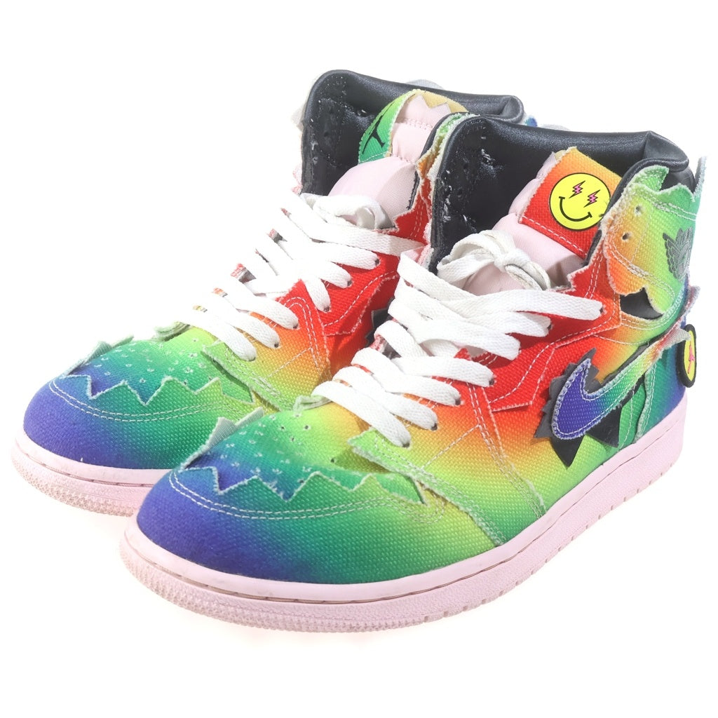 NIKE(ナイキ) ×J Balvin AIR JORDAN1 HIGH OG J バルヴィン レインボー エアジョーダン1 ハイカットスニーカー マルチ US9/27cm DC3481-900
