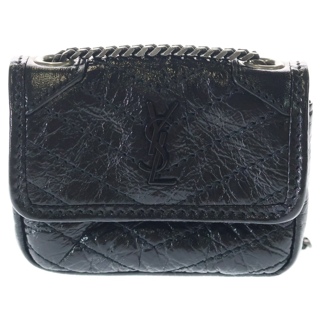 SAINT LAURENT PARIS(サンローランパリ) Niki Chain Case ニキ カサンドラ ミニポーチ ケース ブラック 710844 レディース
