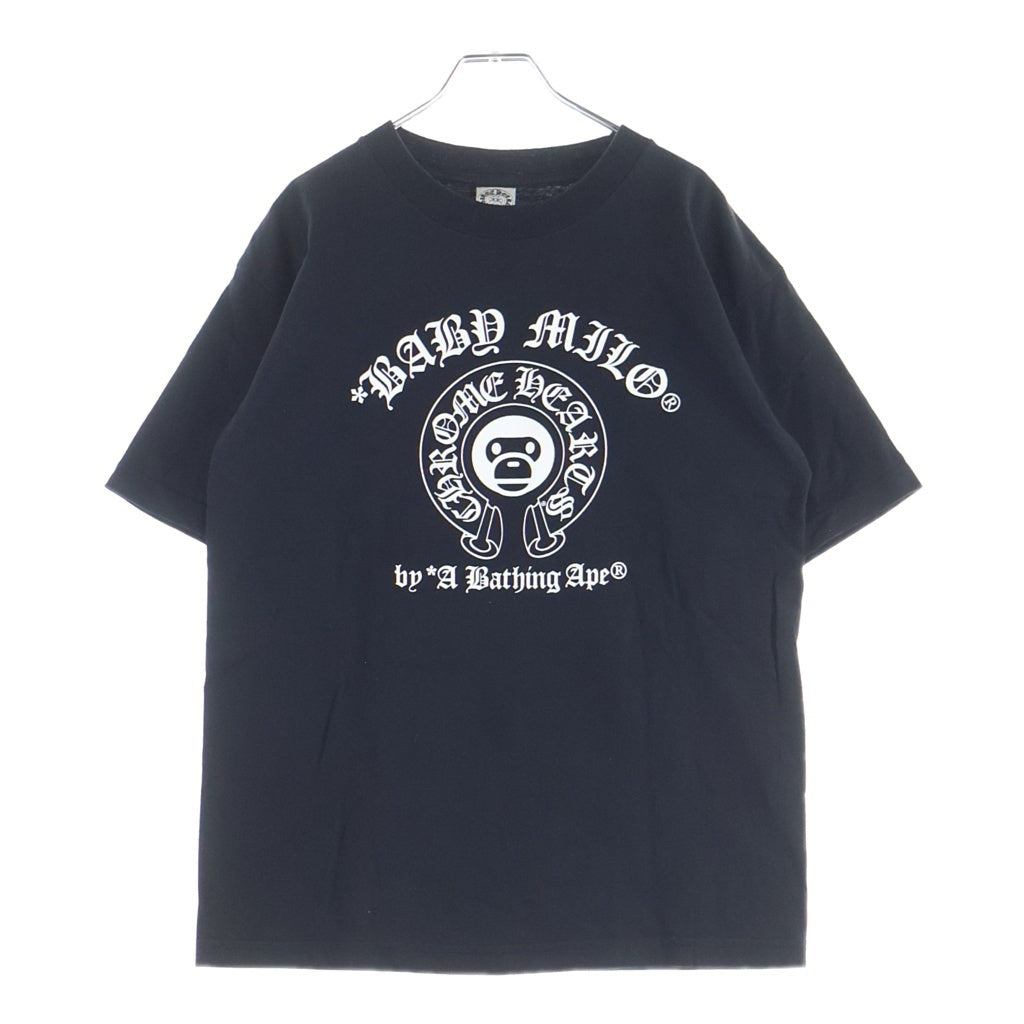 CHROME HEARTS(クロムハーツ) OLD A BATHING APE MILO T-SHIRT オールド アベイシングエイプ マイロ ホースシュー 半袖Tシャツ ブラック