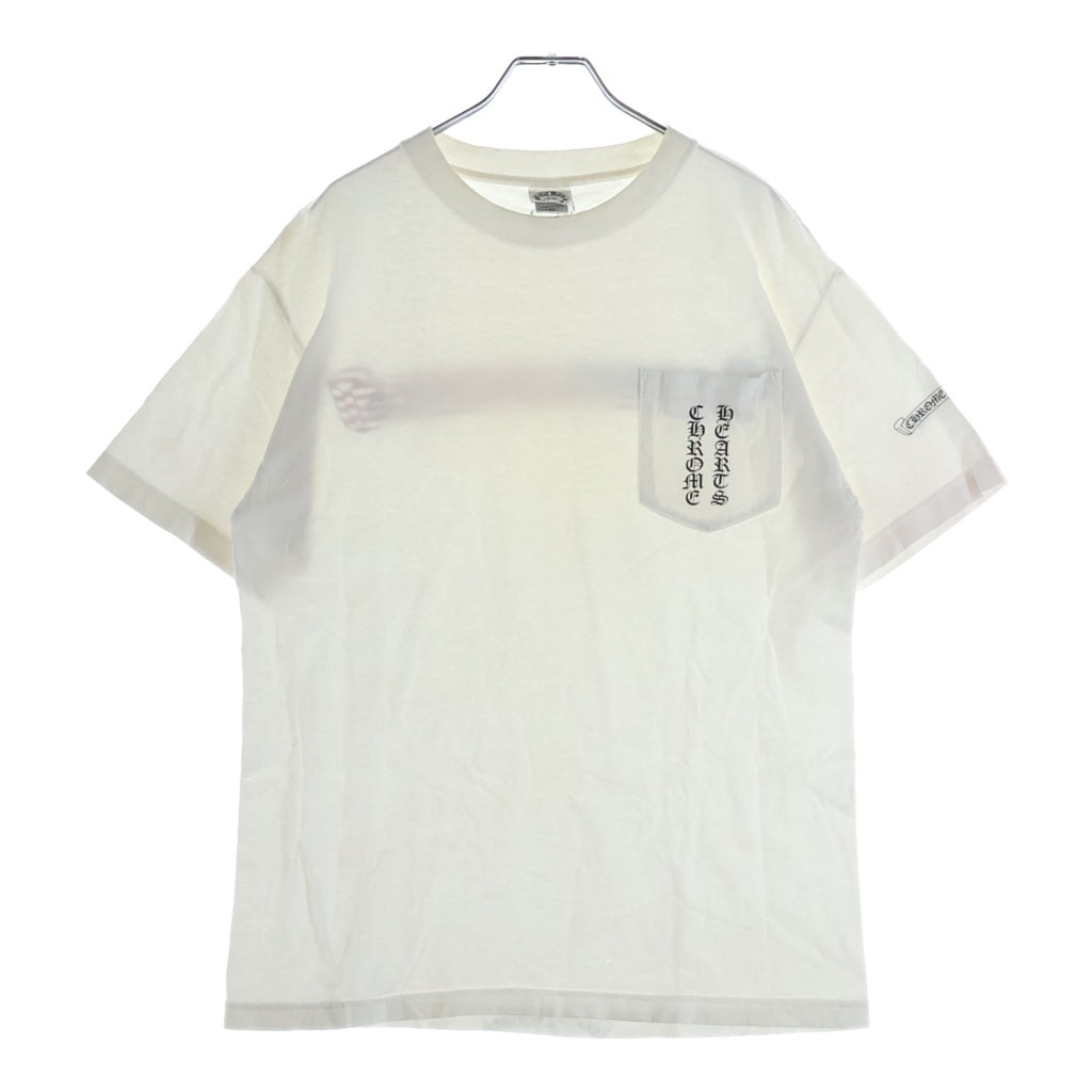 CHROME HEARTS(クロムハーツ) OLD AMERICAN FLAG T-SHIRT オールド アメリカンフラッグ バックスクロールプリント 半袖Tシャツ ホワイト