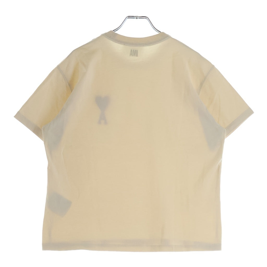 AMI Alexandre Mattiussi(アミアレクサンドルマテュッシ) T-Shirt ハートロゴ刺繍 半袖Tシャツ アイボリー SPEUTS022.726