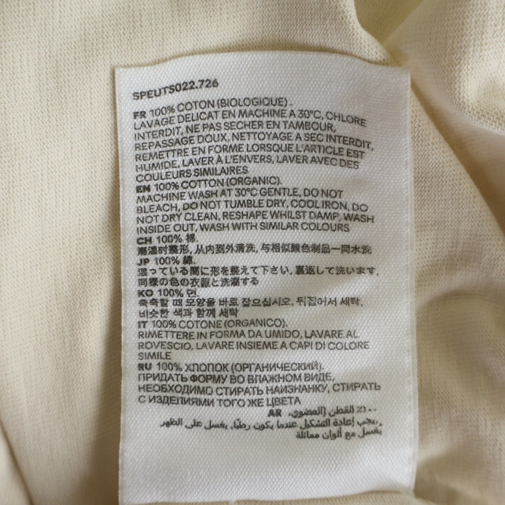 AMI Alexandre Mattiussi(アミアレクサンドルマテュッシ) T-Shirt ハートロゴ刺繍 半袖Tシャツ アイボリー SPEUTS022.726