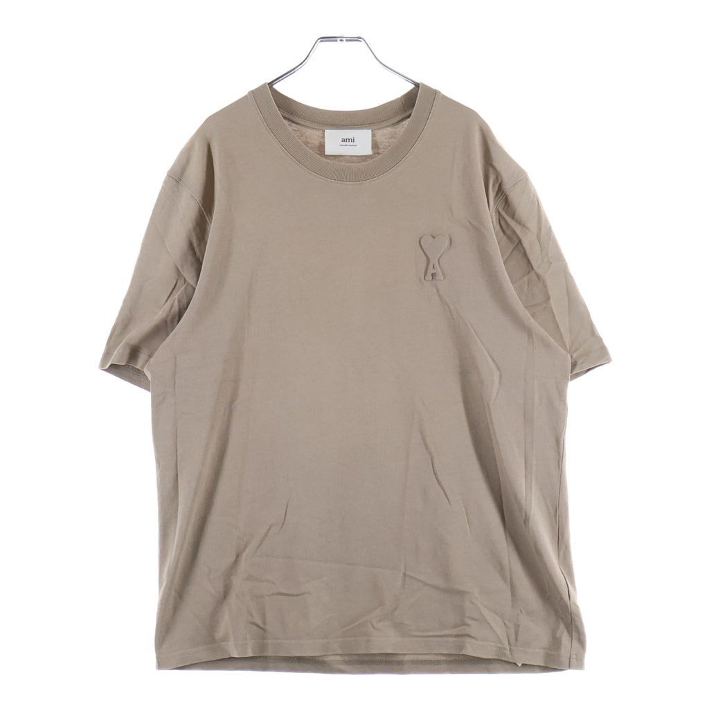 AMI Alexandre Mattiussi(アミアレクサンドルマテュッシ) T-Shirt ハートエンボスロゴ 半袖Tシャツ ベージュ UTS025.726