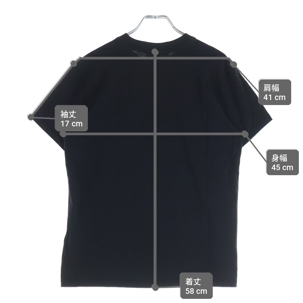 AMI Alexandre Mattiussi(アミアレクサンドルマテュッシ) T-Shirt ハートロゴ刺繍 半袖Tシャツ ブラック BFHJ108.723