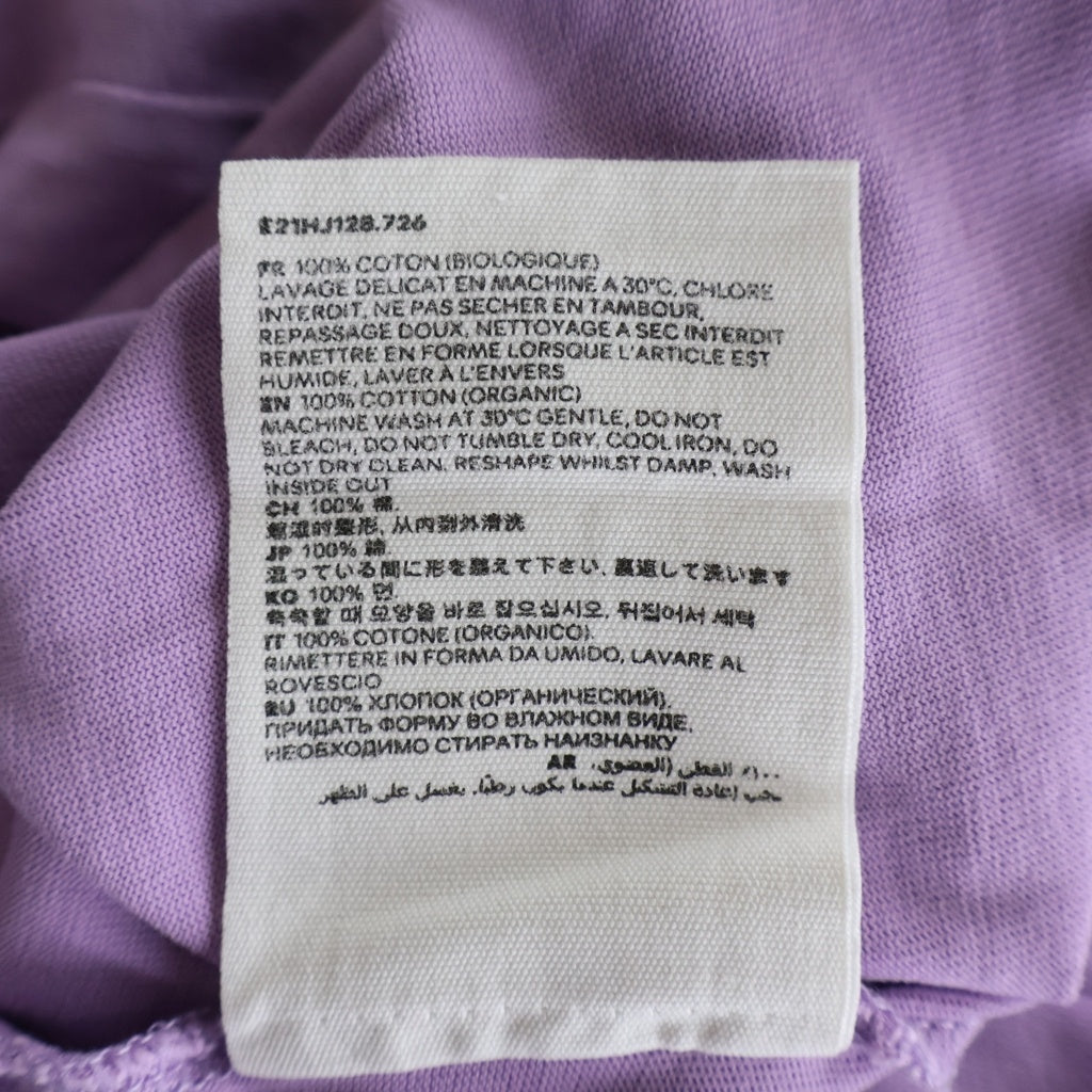 AMI Alexandre Mattiussi(アミアレクサンドルマテュッシ) T-Shirt ハートロゴ刺繍 半袖Tシャツ パープル E21HJ128.726