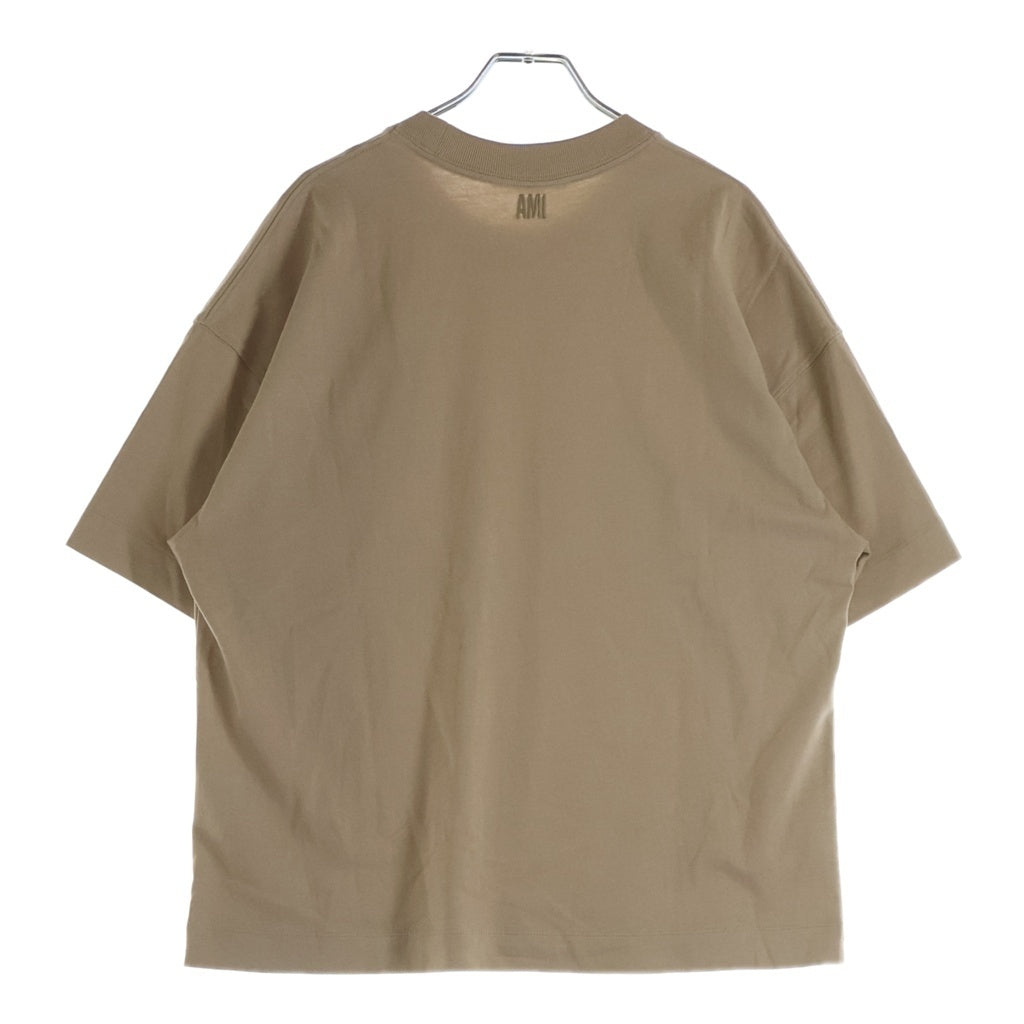 AMI Alexandre Mattiussi(アミアレクサンドルマテュッシ) T-Shirt ハートロゴ刺繍 半袖Tシャツ ベージュ A21FJ128.726