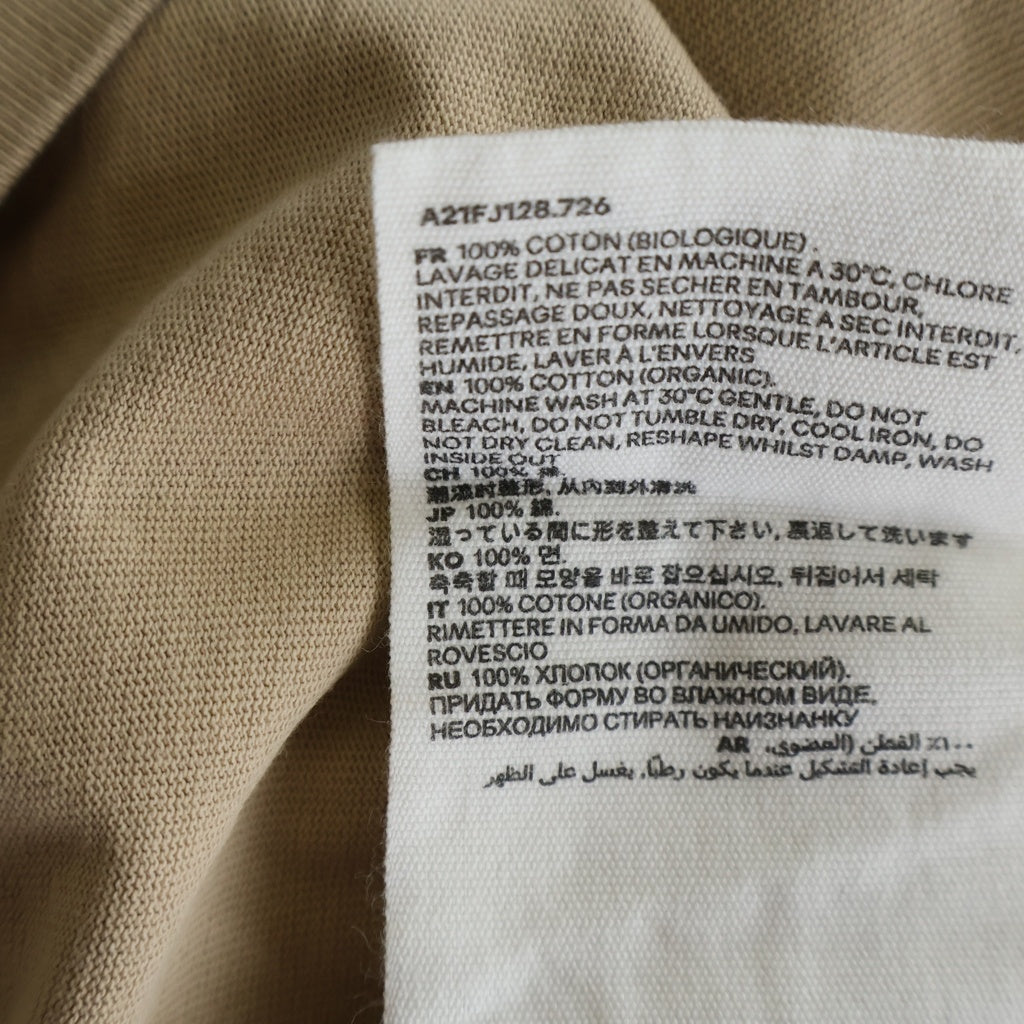 AMI Alexandre Mattiussi(アミアレクサンドルマテュッシ) T-Shirt ハートロゴ刺繍 半袖Tシャツ ベージュ A21FJ128.726