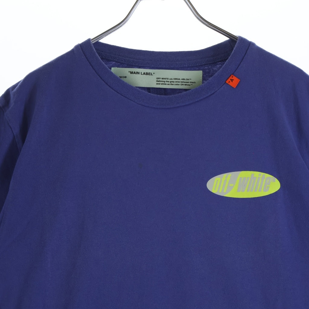OFF-WHITE(オフホワイト) 19SS Split Logo T-Shirt 半袖Tシャツ ブルー OMAA029S18874050