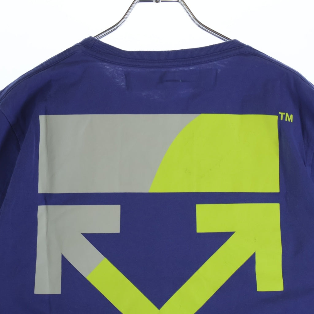 OFF-WHITE(オフホワイト) 19SS Split Logo T-Shirt 半袖Tシャツ ブルー OMAA029S18874050