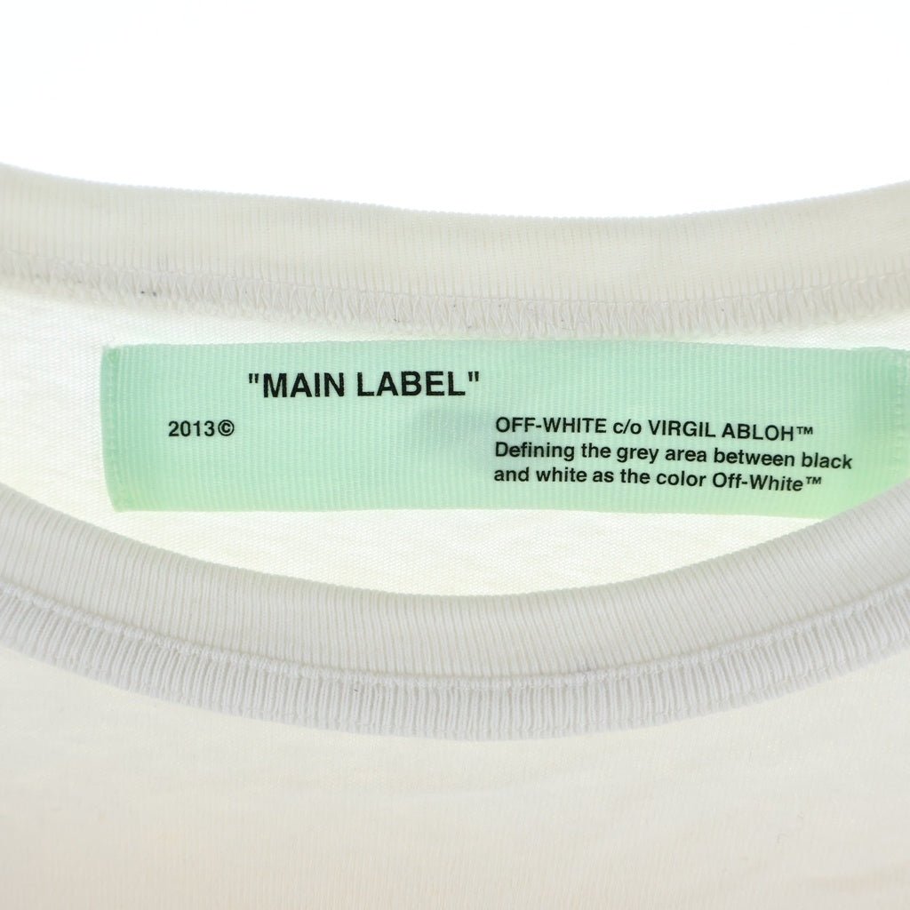 OFF-WHITE(オフホワイト) 18SS Fire Tape T-Shirt テープロゴ 半袖Tシャツ ホワイト OMAA002S18185006