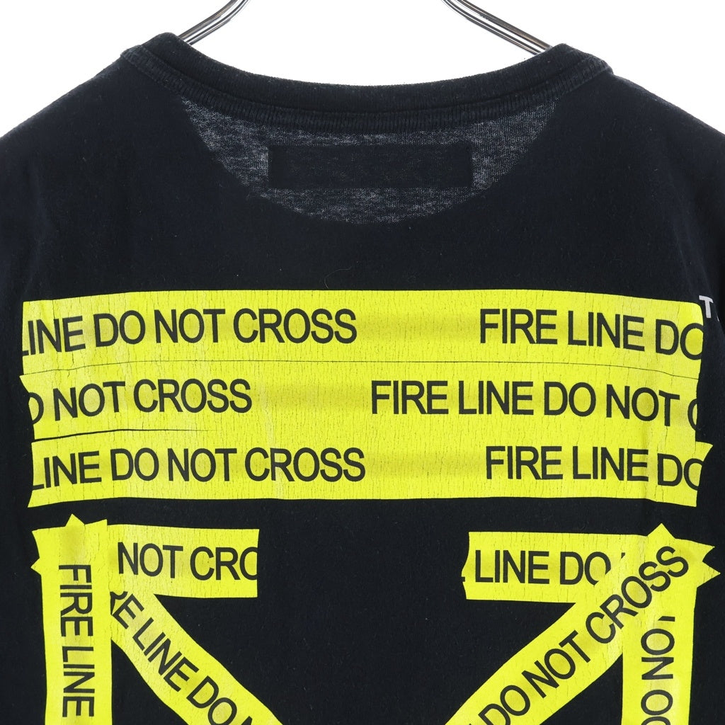 OFF-WHITE(オフホワイト) 20SS Fire Tape T-Shirt テープロゴ 半袖Tシャツ ブラック OMAA002G20JER005