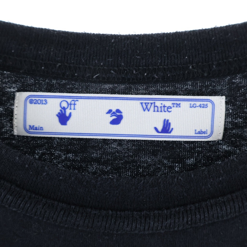 OFF-WHITE(オフホワイト) 20SS Fire Tape T-Shirt テープロゴ 半袖Tシャツ ブラック OMAA002G20JER005