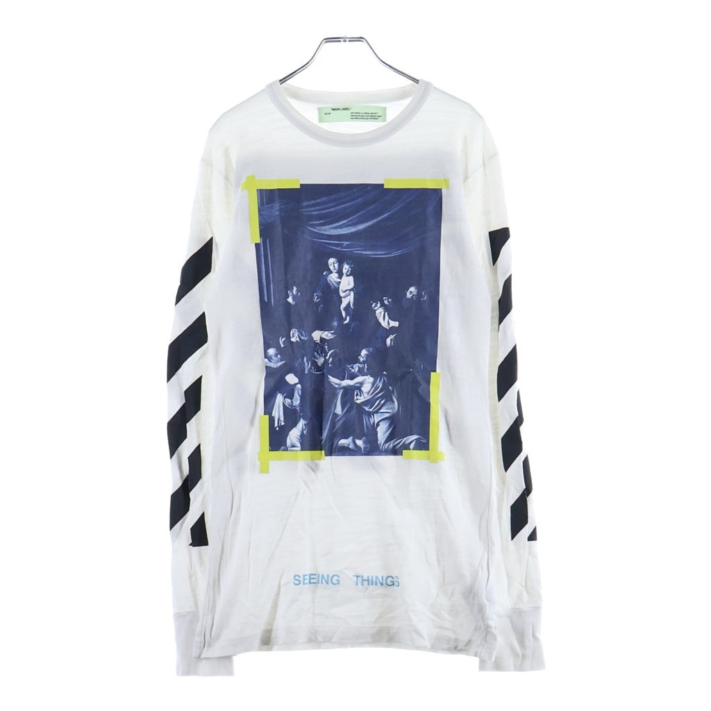 OFF-WHITE(オフホワイト) 17AW Caravaggio L/S T-Shirt カラヴァッジョ 長袖Tシャツ ロンT ホワイト OMAB001F17185016