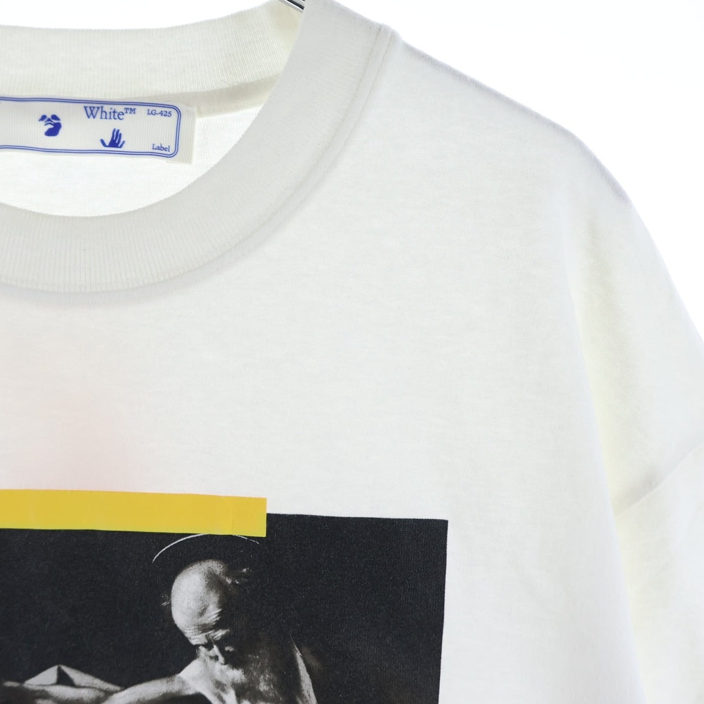 OFF-WHITE(オフホワイト) 21AW Caravaggio Painting T-Shirt カラヴァッジョ 半袖Tシャツ ホワイト OMAA120F21JER008