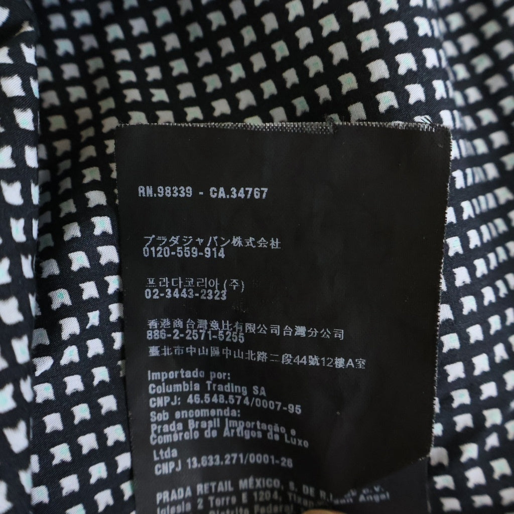 PRADA(プラダ) L/S Shirt 総柄 長袖シャツ ブラック UCM608