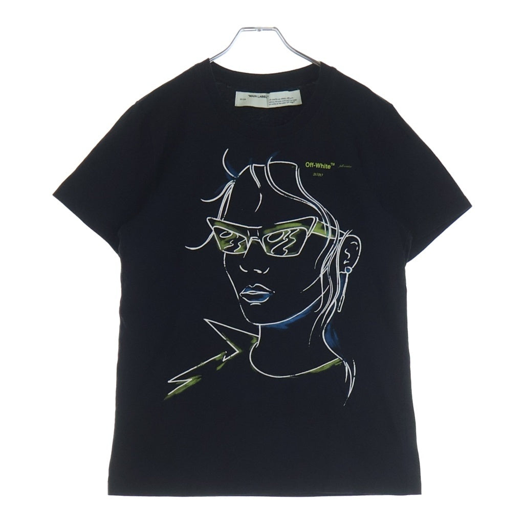 OFF-WHITE(オフホワイト) 19AW Face T-Shirt 半袖Tシャツ ブラック OWAA049E19B07062