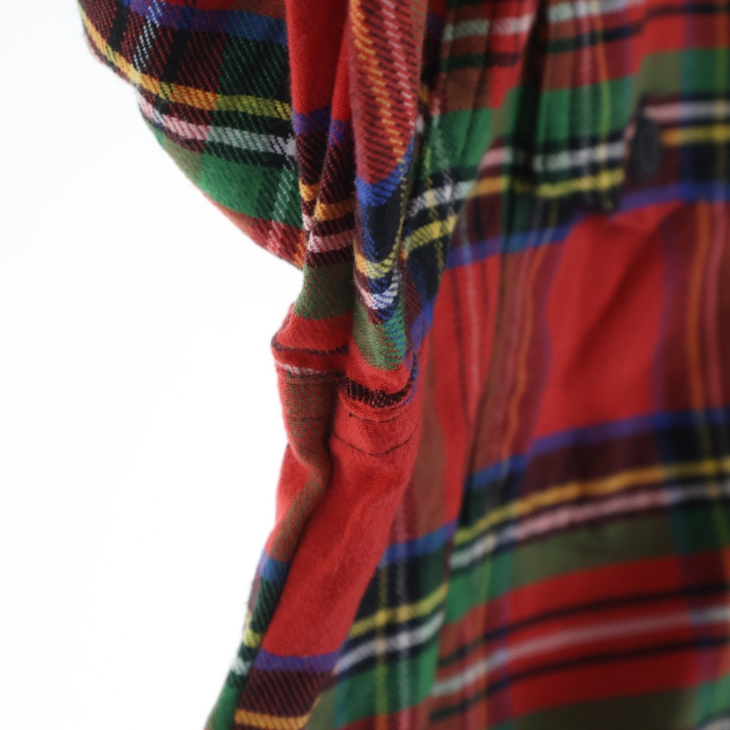 OFF-WHITE(オフホワイト) 17SS Spray Flannel Check Shirt スプレーロゴ 長袖チェックシャツ レッド
