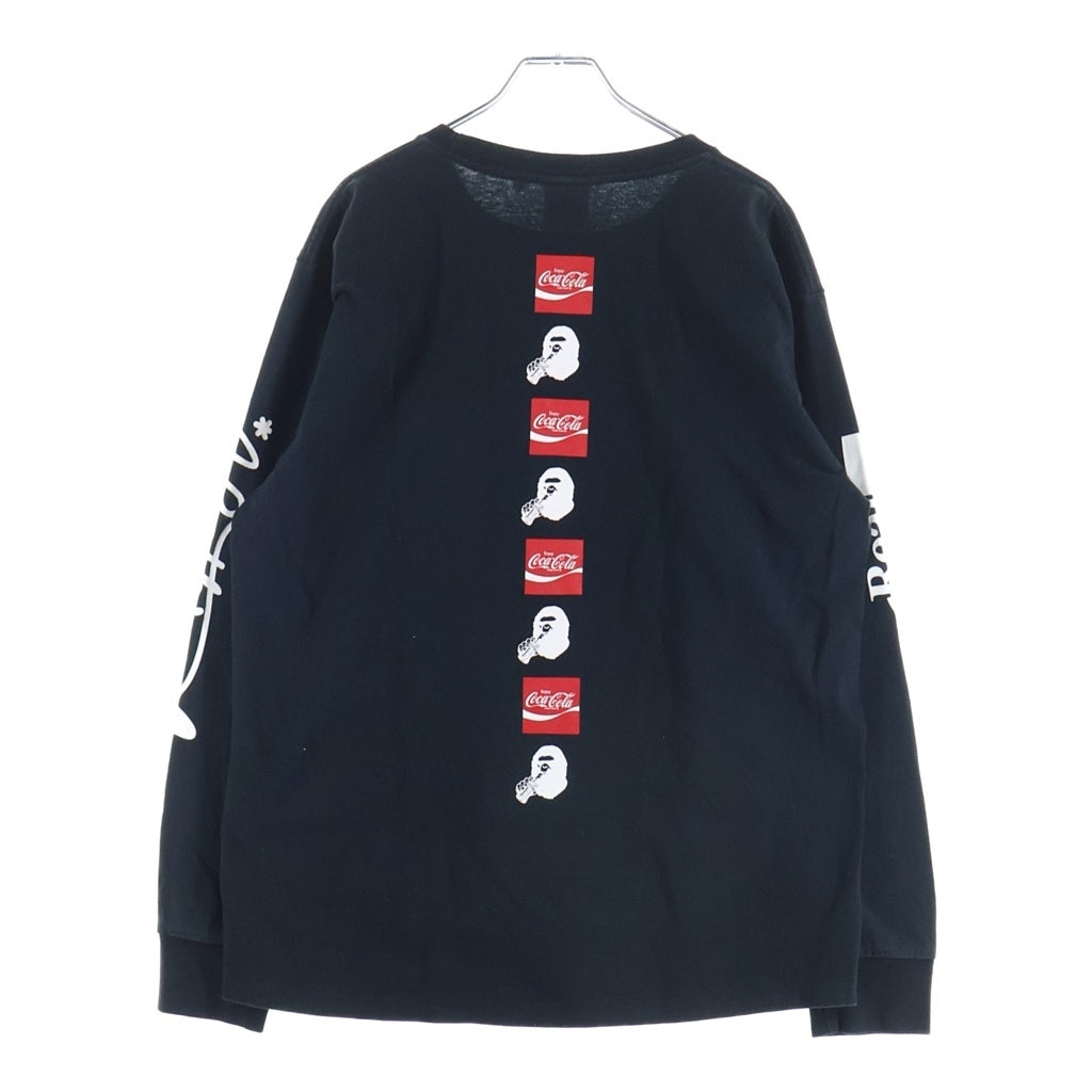 A BATHING APE(アベイシングエイプ) Coca-Cola L/S T-Shirt コカ・コーラ 長袖Tシャツ ロンT ブラック 001LTG231920X