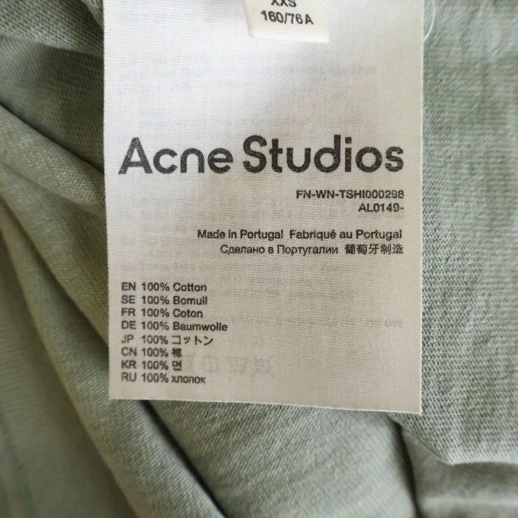 Acne Studios(アクネ ストゥディオズ) T-Shirt ロゴプリント 半袖Tシャツ グリーン FN-WN-TSHI000298