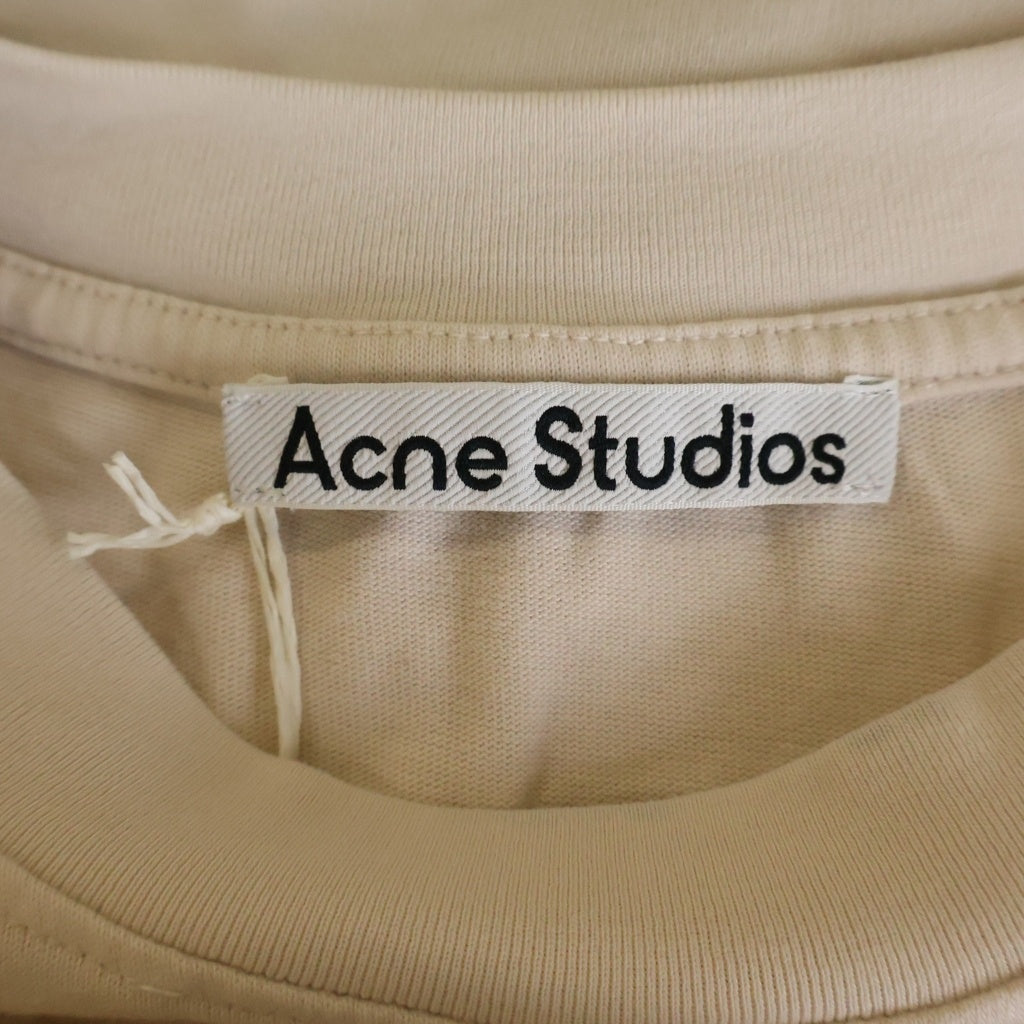 Acne Studios(アクネ ストゥディオズ) Rubber T-Shirt フェード加工 ラバーロゴ 半袖Tシャツ ピンク FN-UX-TSHI000018