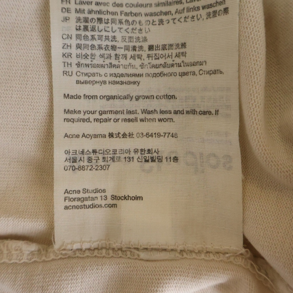 Acne Studios(アクネ ストゥディオズ) Rubber T-Shirt フェード加工 ラバーロゴ 半袖Tシャツ ピンク FN-UX-TSHI000018
