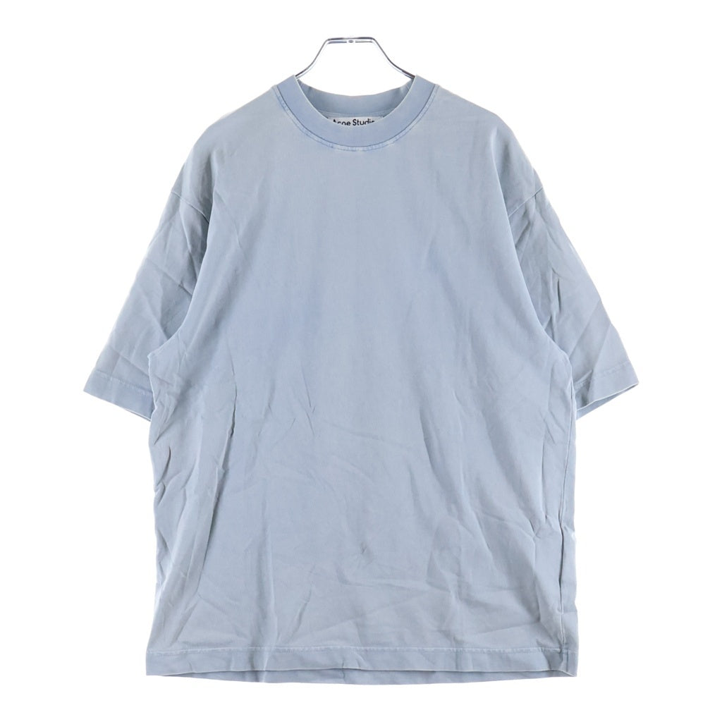 Acne Studios(アクネ ストゥディオズ) Rubber T-Shirt フェード加工 ラバーロゴ 半袖Tシャツ ブルー FN-UX-TSHI000018