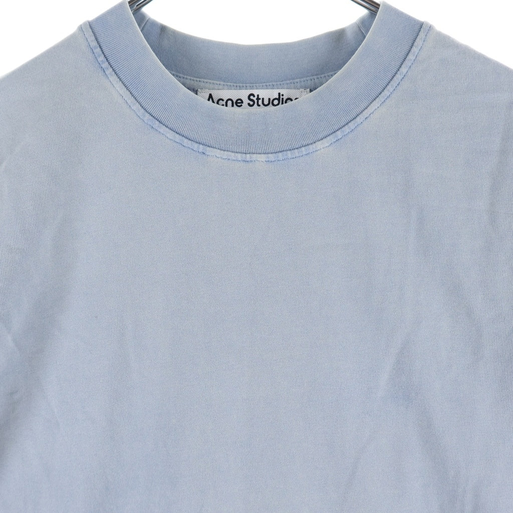 Acne Studios(アクネ ストゥディオズ) Rubber T-Shirt フェード加工 ラバーロゴ 半袖Tシャツ ブルー FN-UX-TSHI000018