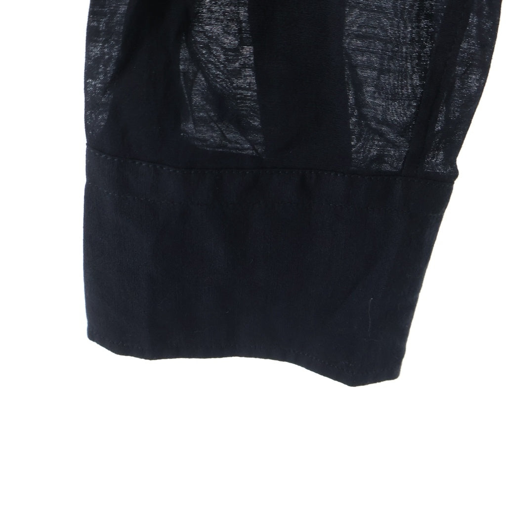 OFF-WHITE(オフホワイト) 23AW Ow Emb Silkjer Round Shirt 長袖シャツ ブラック OMGE024F23FAB0031010