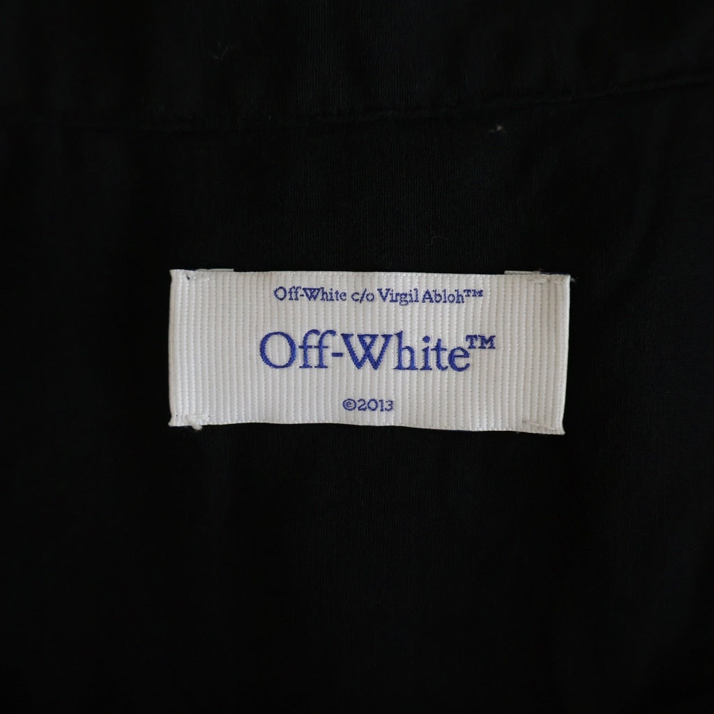 OFF-WHITE(オフホワイト) 23AW Ow Emb Silkjer Round Shirt 長袖シャツ ブラック OMGE024F23FAB0031010