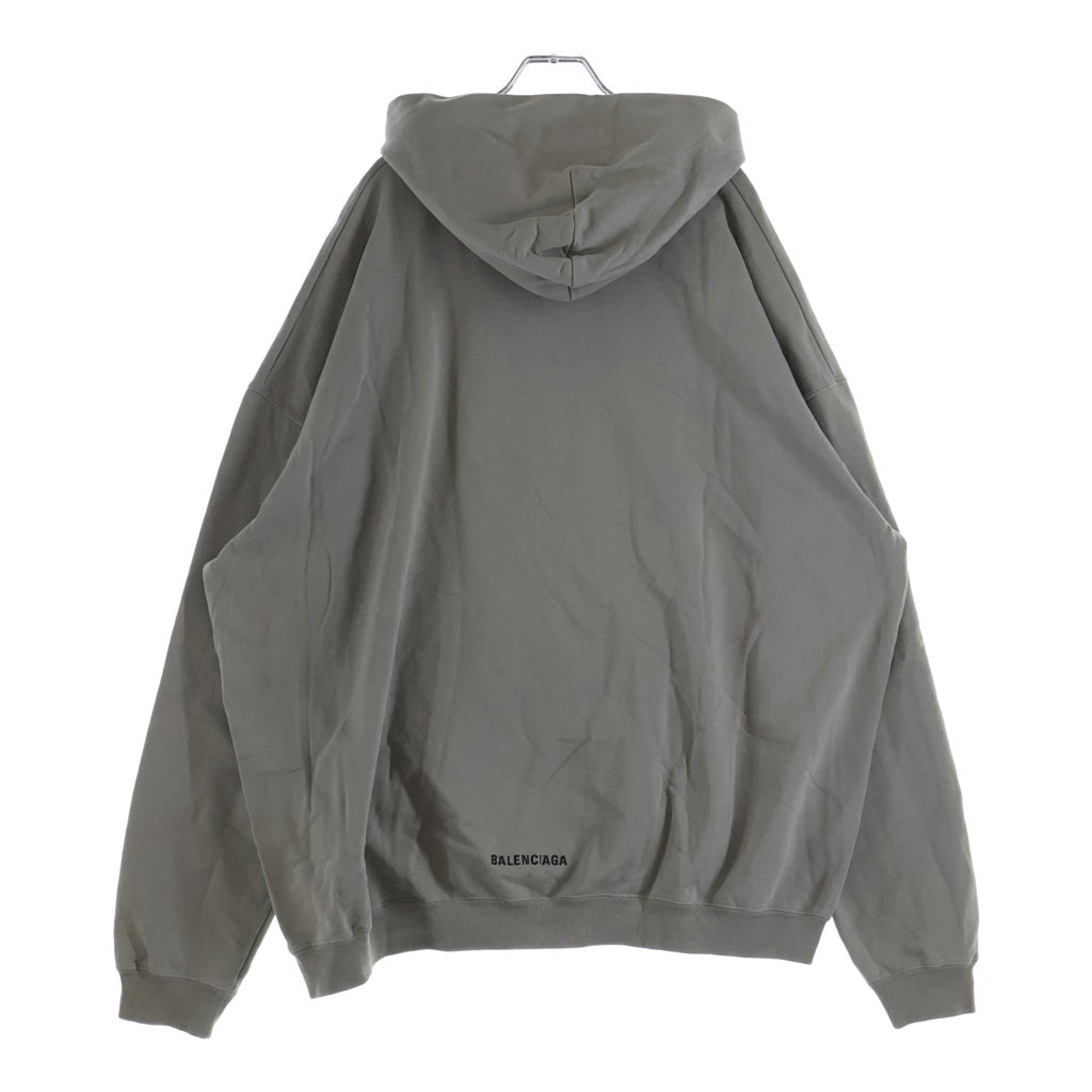 BALENCIAGA(バレンシアガ) 23SS Large Fit Hoodie ラージ フィット ロゴエンブロイダリー プルオーバー スウェット フーディー グレー 620973 TNVB1