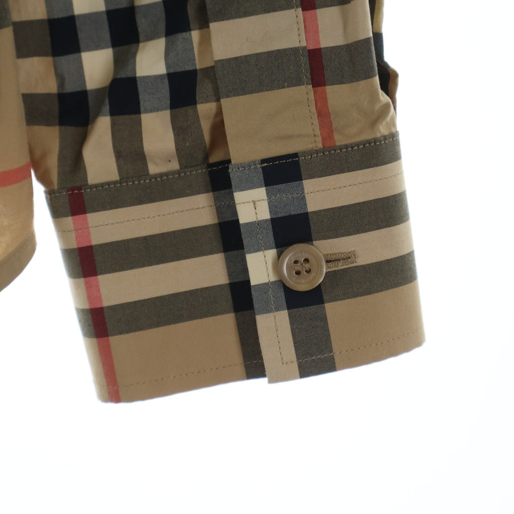 BURBERRY(バーバリー) ノバチェック柄 レギュラーカラー コットン 長袖シャツ ブラウン THTHAGAR129SAM